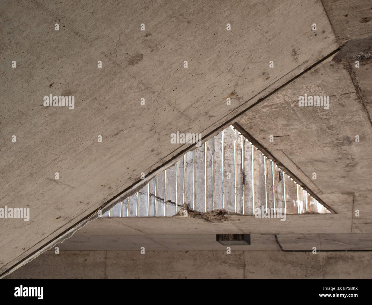 Angolo acuto di un soffitto Foto Stock