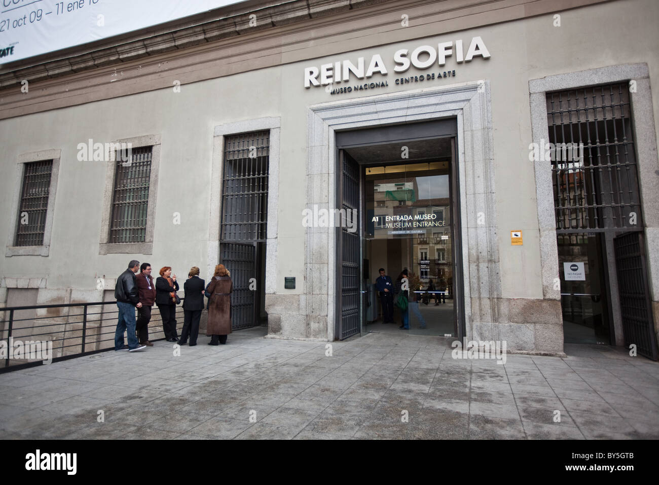 Ingresso a la reina Sofia museo d'arte a Madrid, Spagna Foto Stock