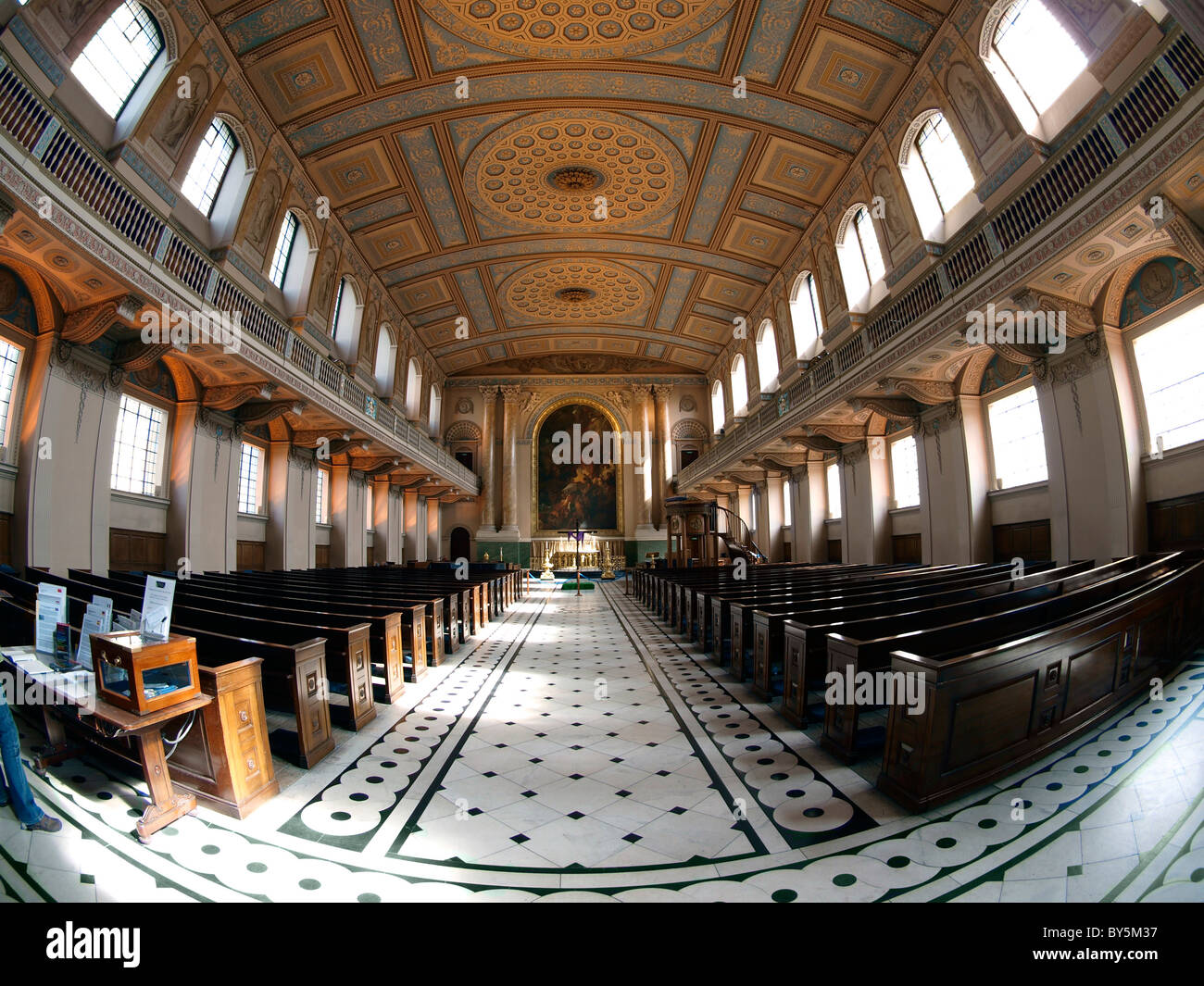 Cappella di San Pietro e di San Paolo, Old Royal Naval College di Greenwich Foto Stock