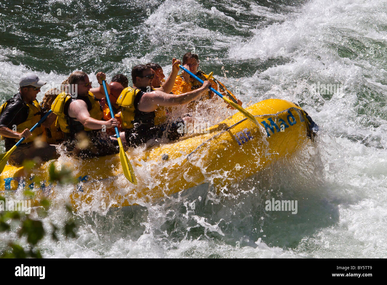 White Water Rafting Foto Stock