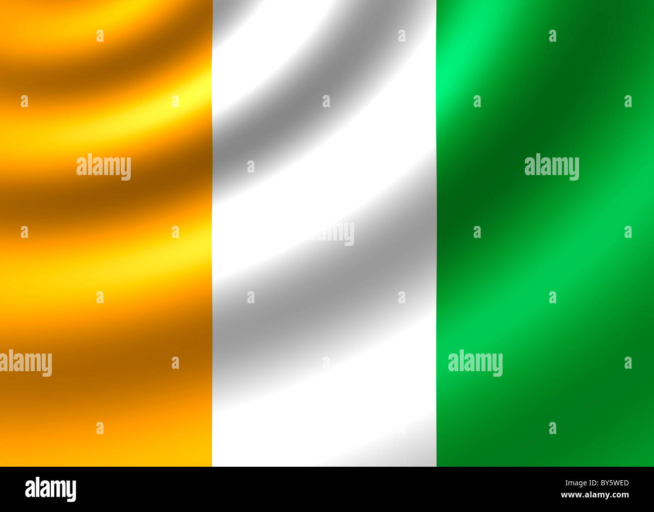 Bandiera della Costa d'avorio Foto Stock