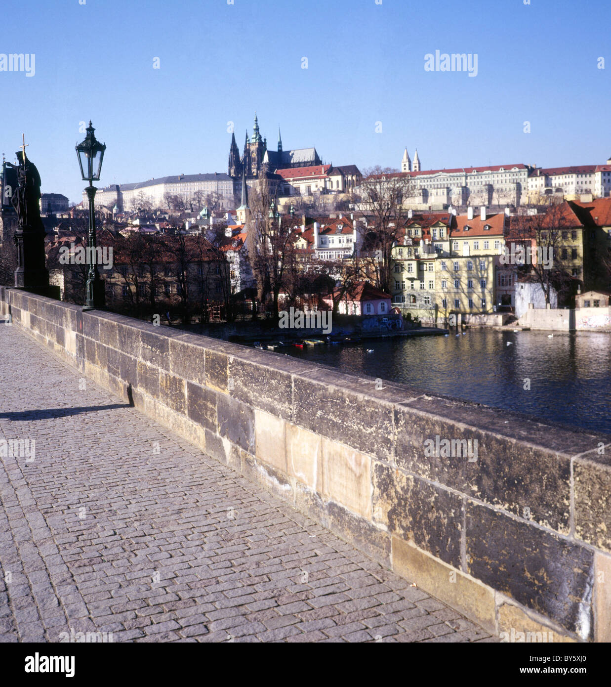 Charles Bridge, Praga, Repubblica Ceca Foto Stock