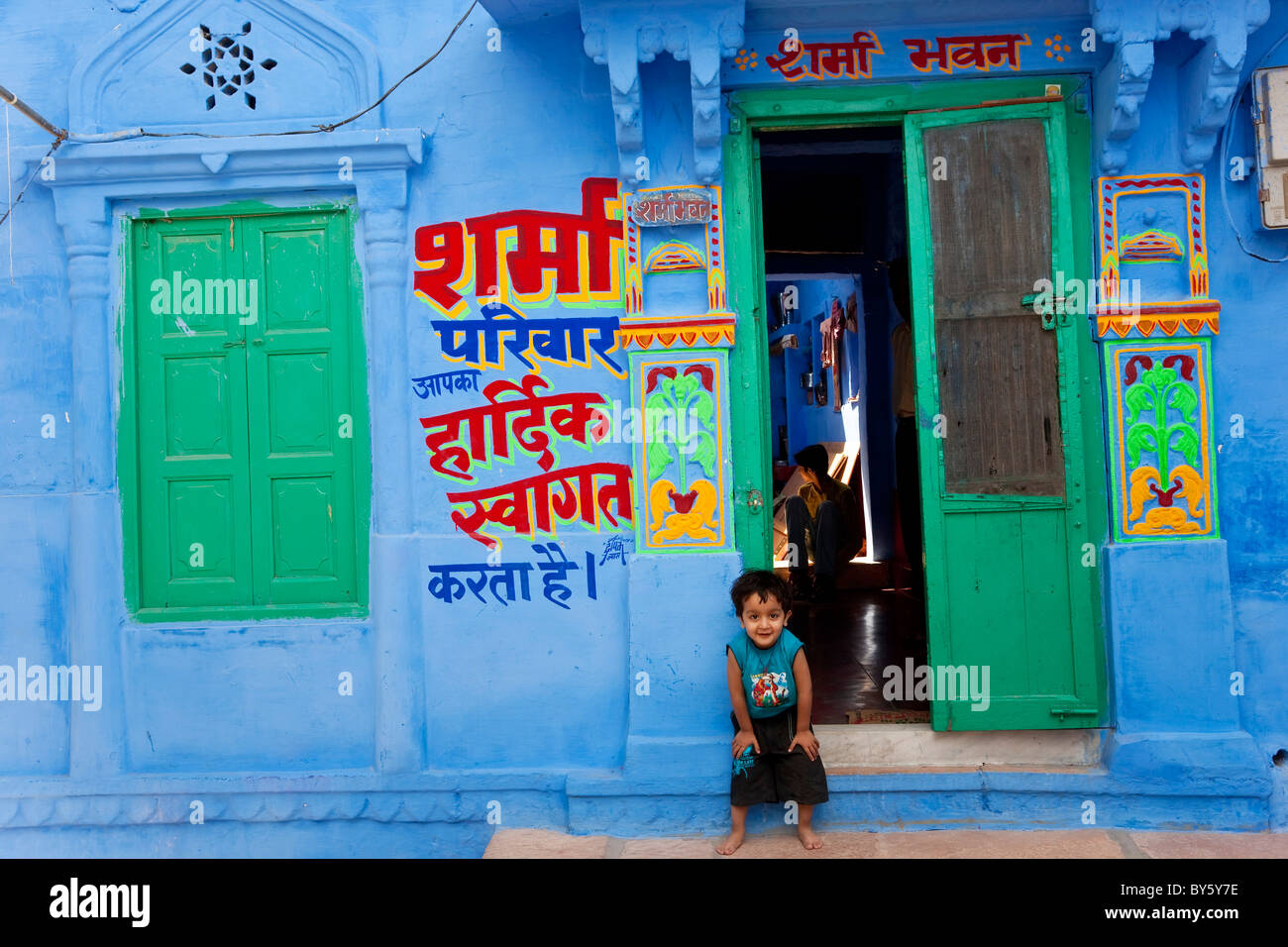 Città blu, Jodhpur, Rajasthan, India Foto Stock