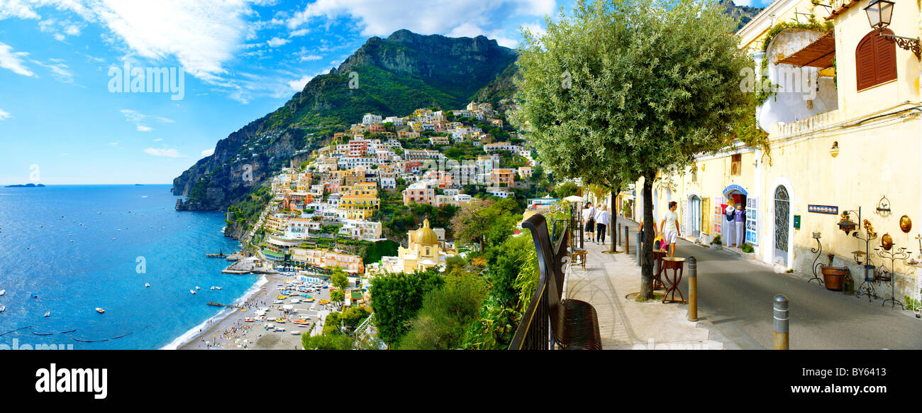 Città di Positano - Amalfi Coast - Italy Foto Stock