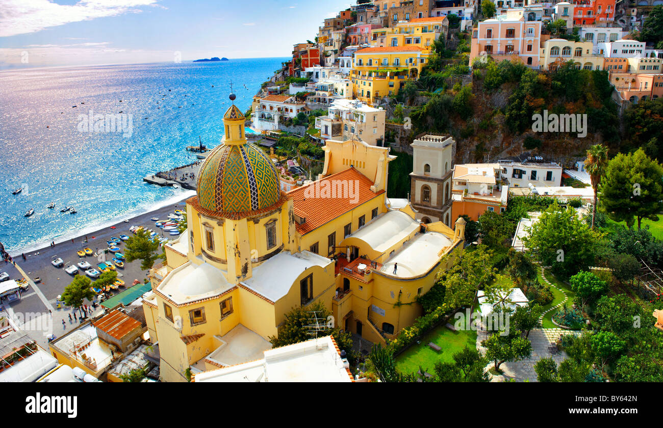 Città di Positano - Amalfi Coast - Italy Foto Stock