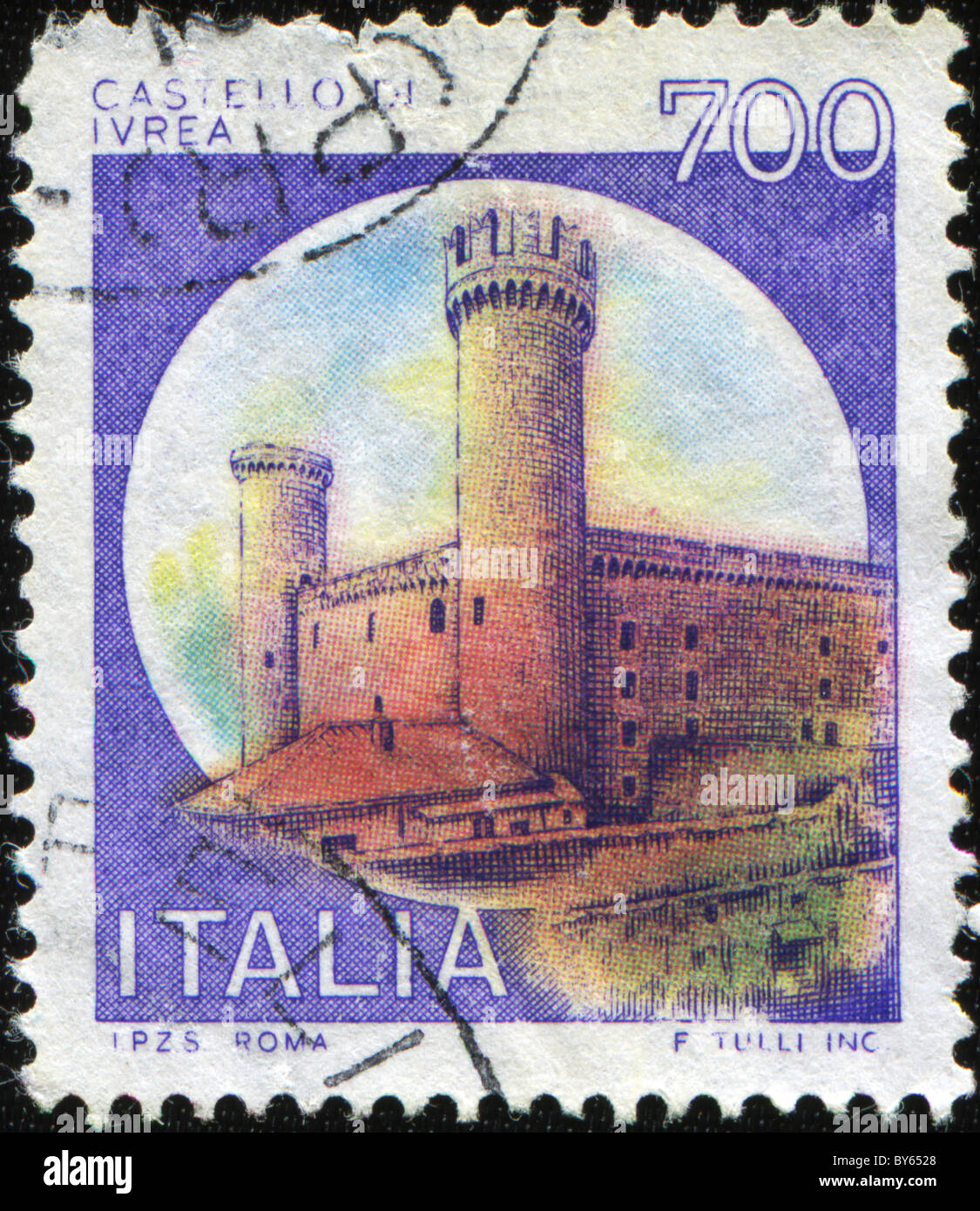 Castello che si trova a Ivrea in Piemonte, Torino Foto Stock