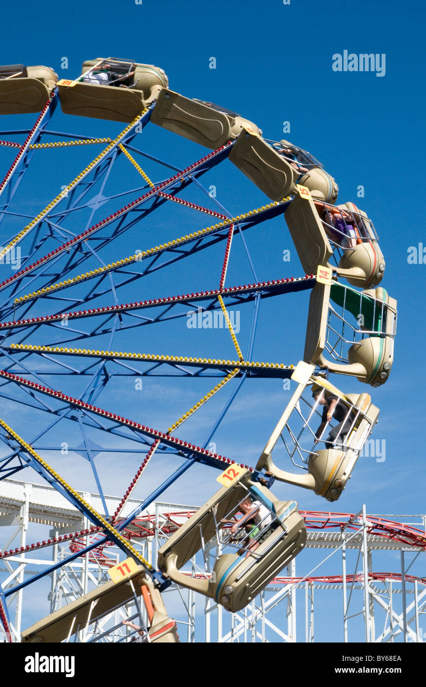 Il Luna Park parco divertimenti, St Kilda, Melbourne, Australia Foto Stock