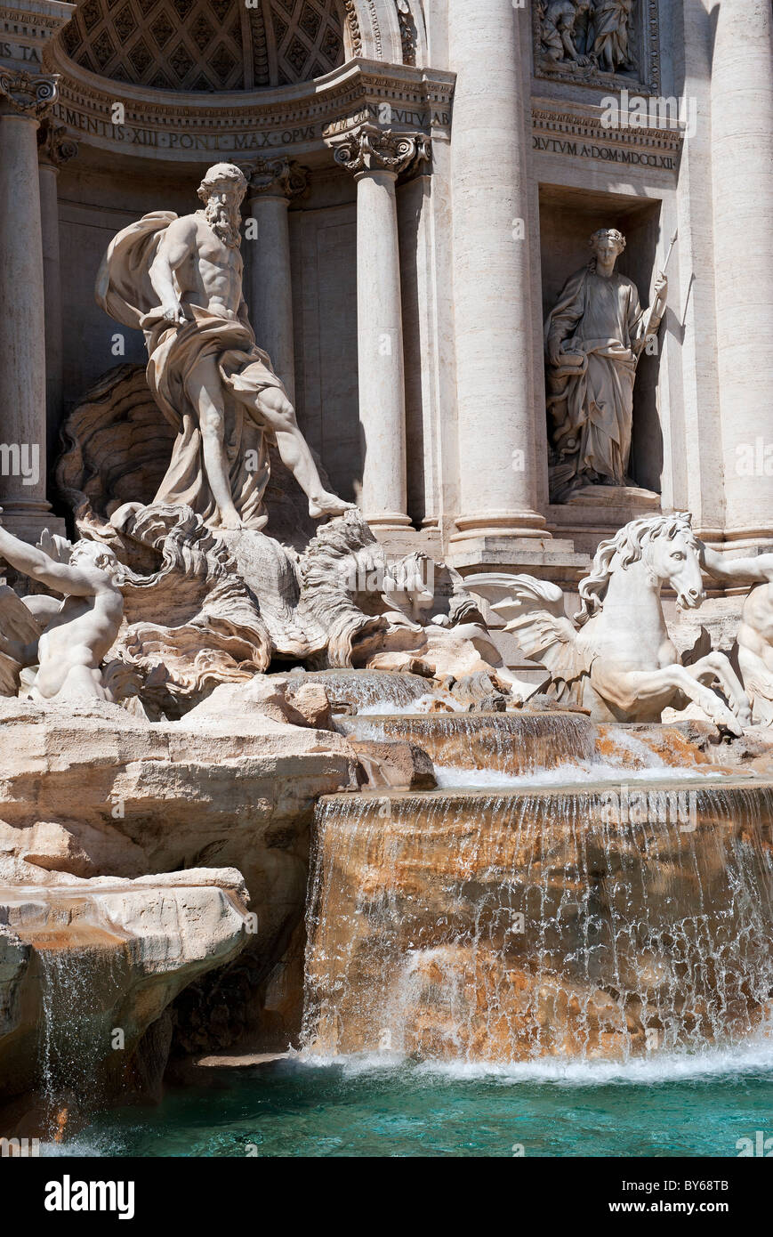 La fontana di Trevi a Roma Italia Foto Stock
