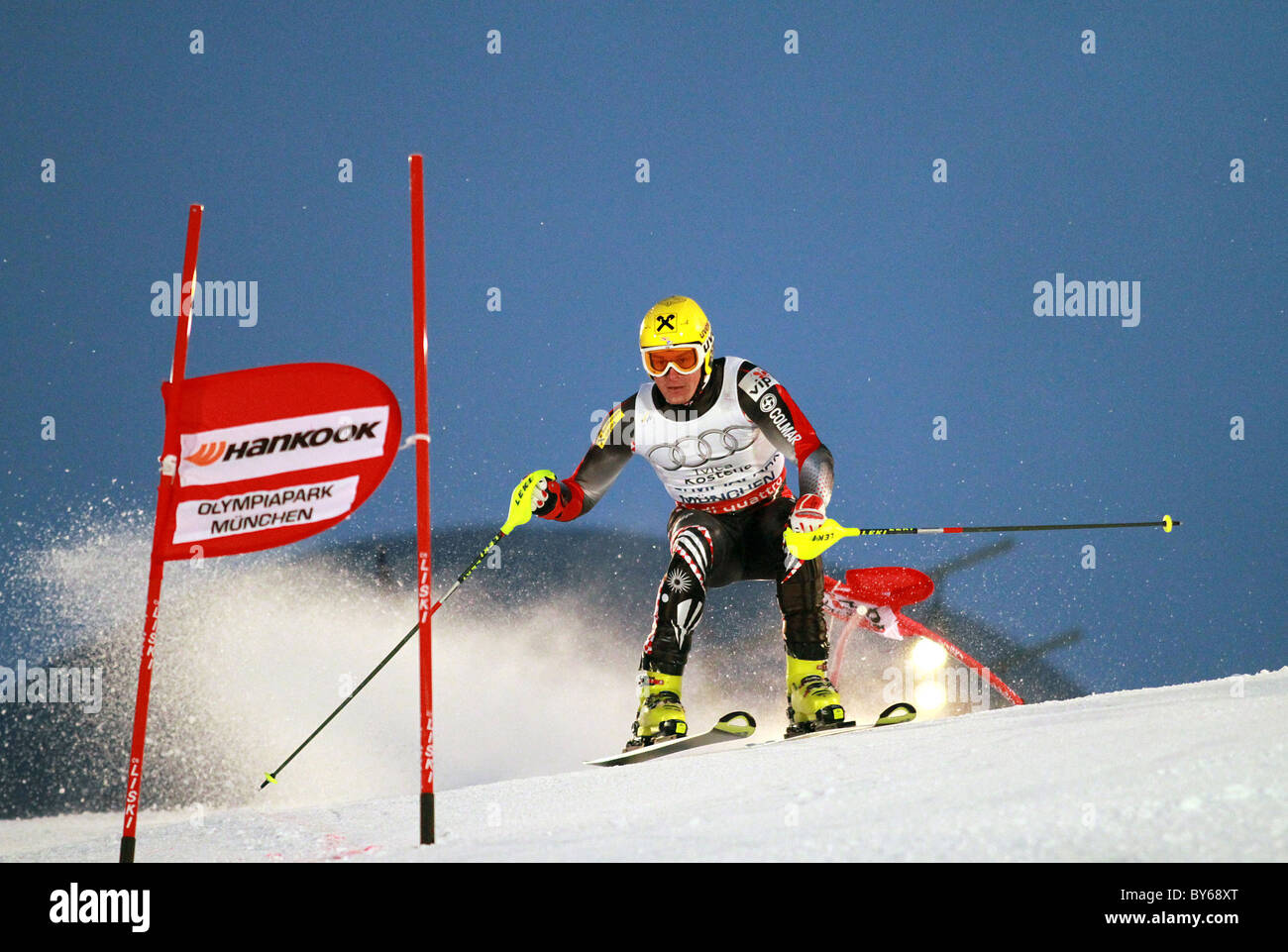 Mens vincitore di gara Ivica Kostelic (Croazia) - MUENCHEN, 02.01.2011, slalom parallelo Olympiaberg, Coppa del Mondo di sci alpino Foto Stock