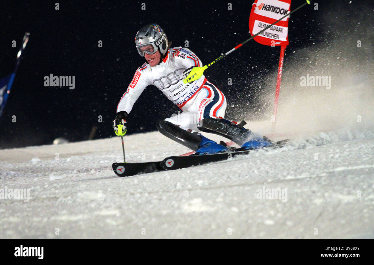 Julien LIZEROUX, Francia, Frankreich - MUENCHEN, 02.01.2011, slalom parallelo Olympiaberg, Coppa del Mondo di sci alpino Foto Stock
