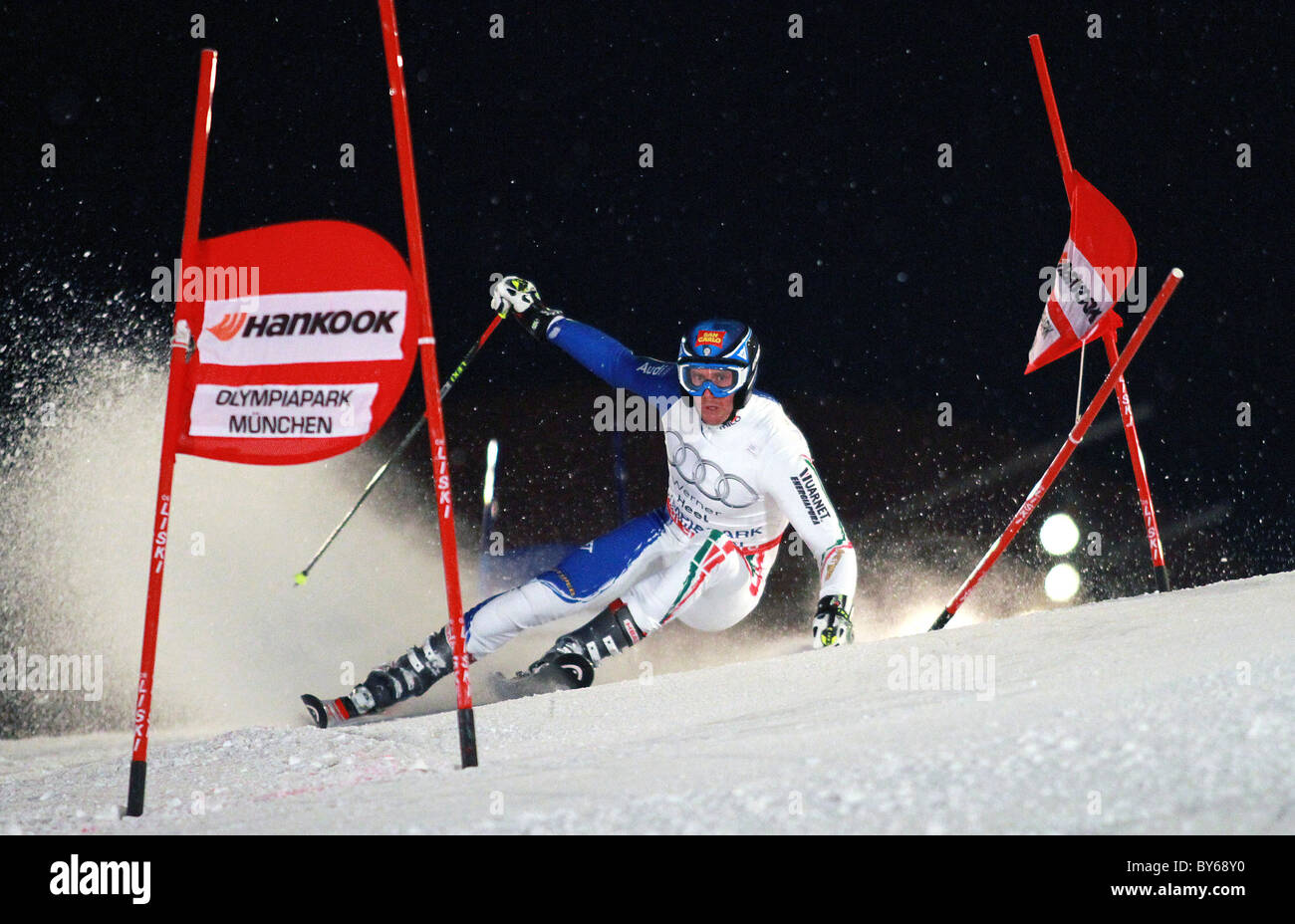 Werner Heel, Italia - Italien - MUENCHEN, 02.01.2011, slalom parallelo Olympiaberg, Coppa del Mondo di sci alpino Foto Stock