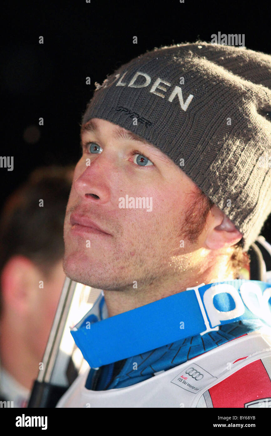 Bode Miller, STATI UNITI D'AMERICA, terzo posto nella gara mens - MUENCHEN, 02.01.2011, slalom parallelo Olympiaberg, Coppa del Mondo di sci alpino Foto Stock