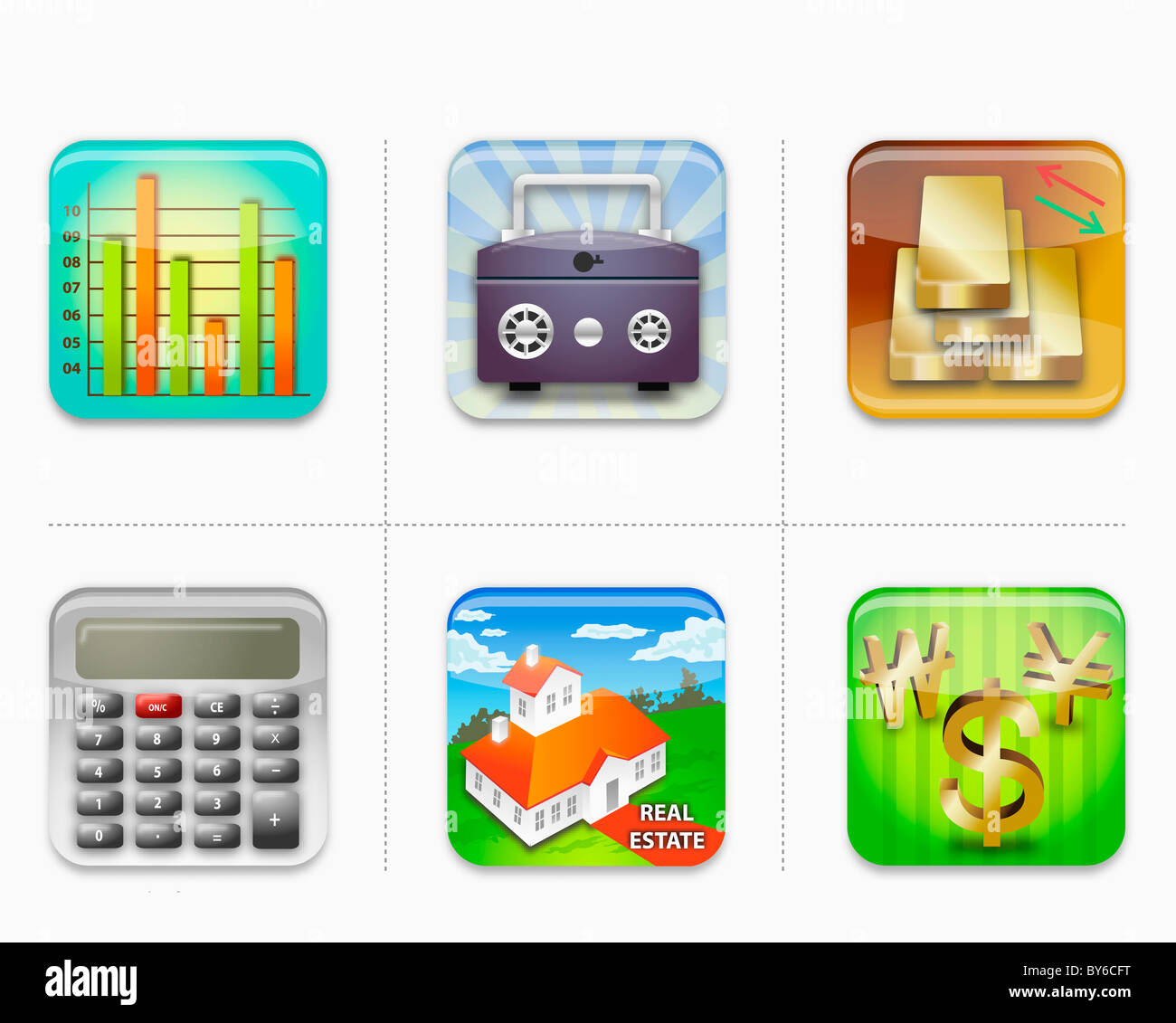 finanziario icona Foto Stock