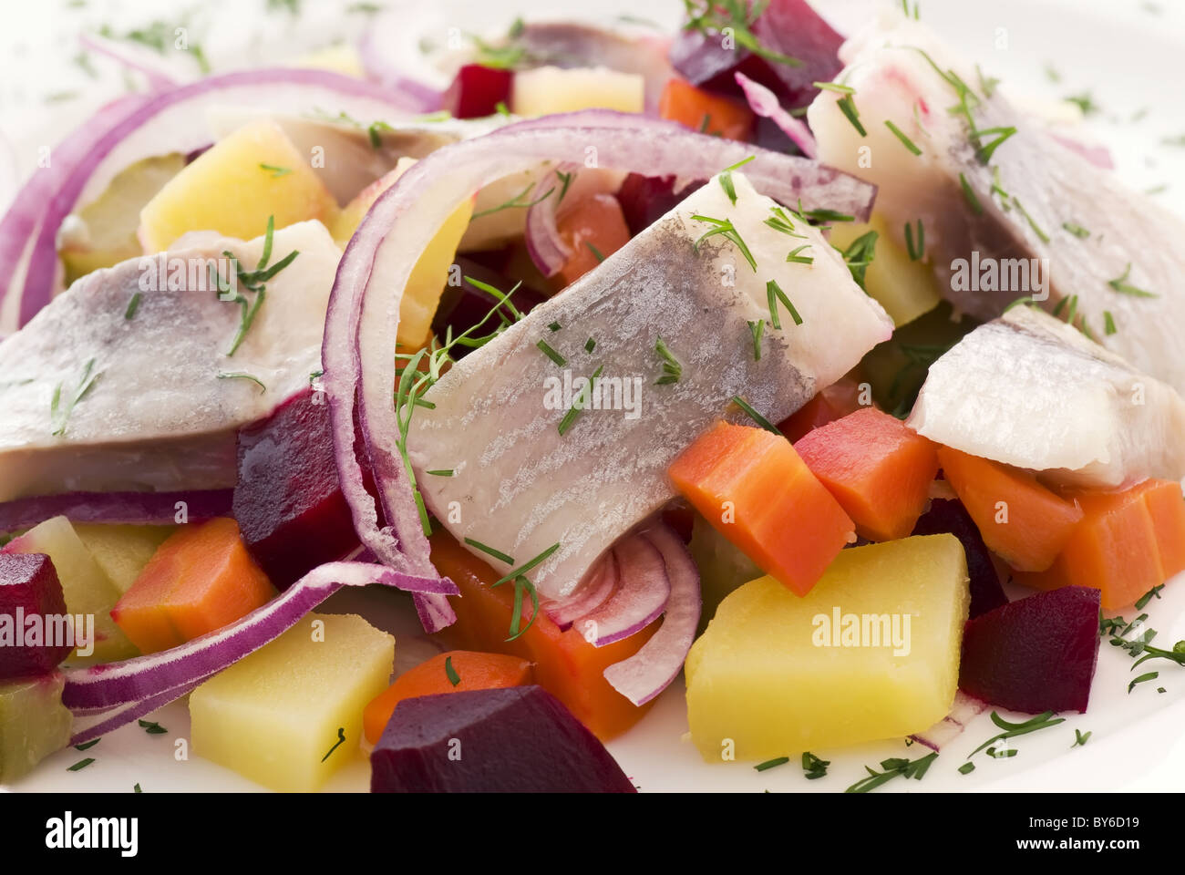 Salat di aringhe Foto Stock