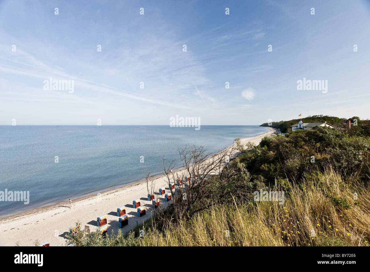 Spiaggia sul Mar Baltico Swa, Rerik, Meclenburgo-Pomerania Occidentale, Germania Foto Stock