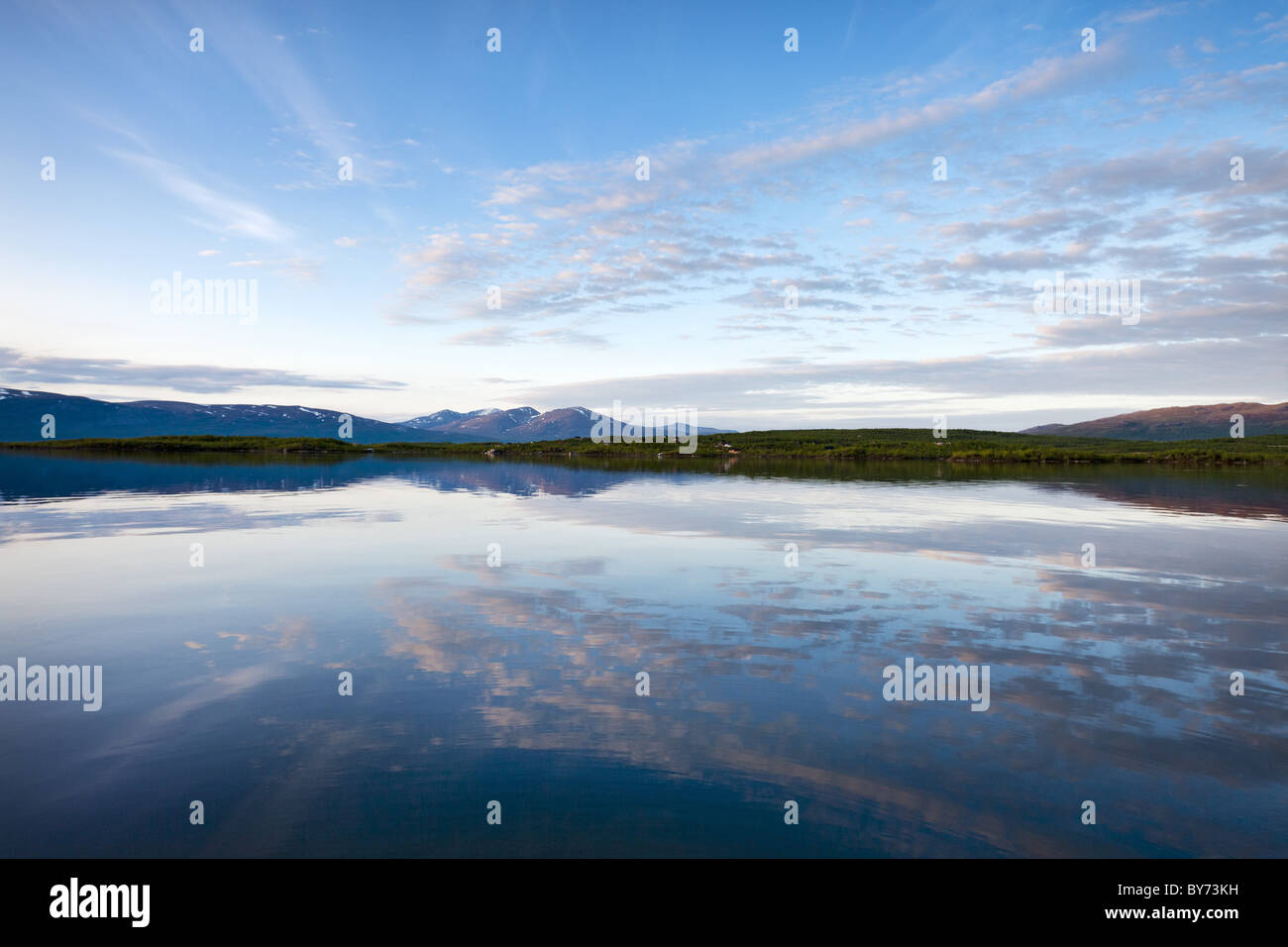 Lago Tornetraesk, Abisko National Park, Lapponia, Svezia settentrionale, Svezia Foto Stock