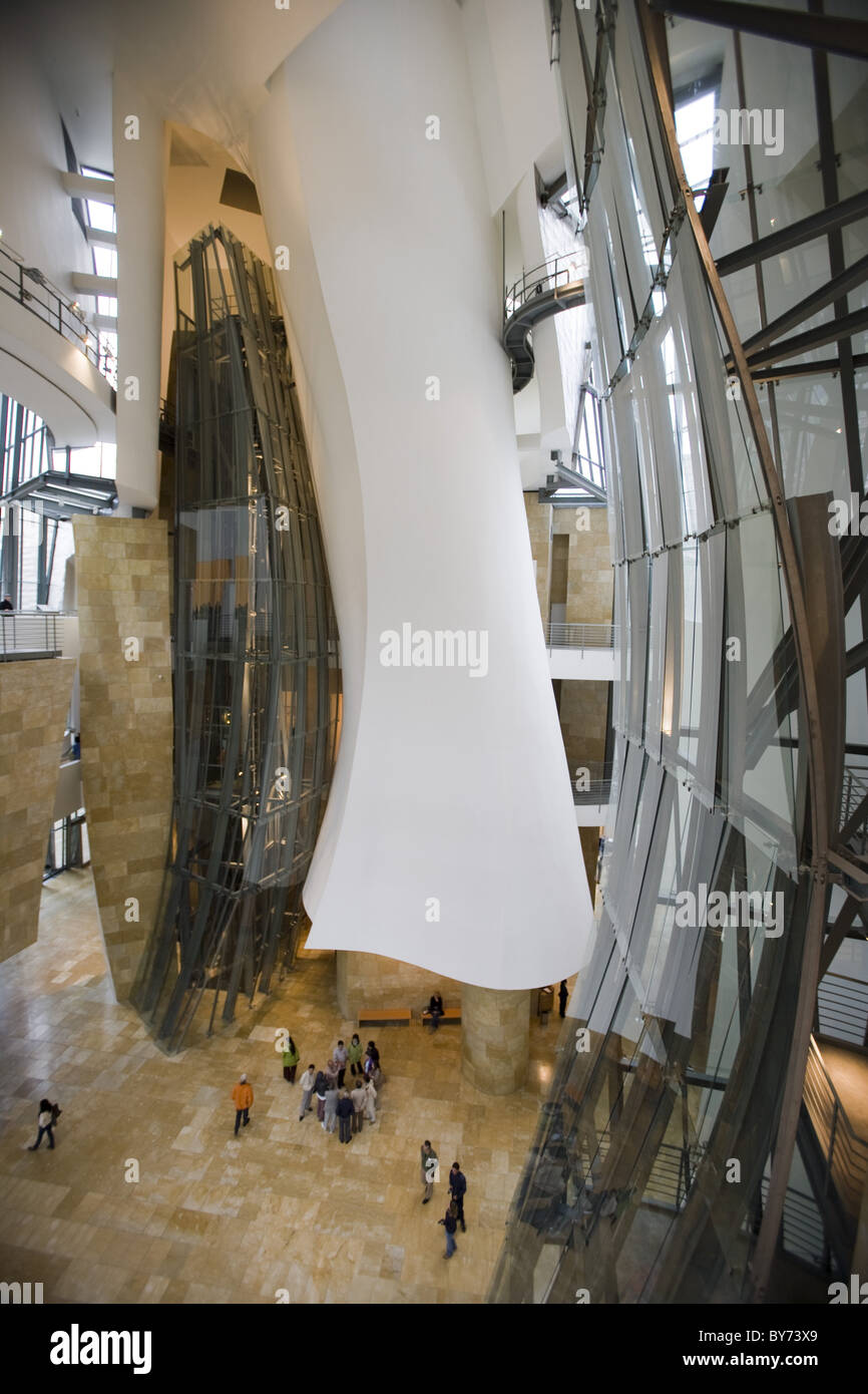 Foyer del Museo Guggenheim Bilbao Bilbao, Paesi Baschi, Spagna, Europa Foto Stock