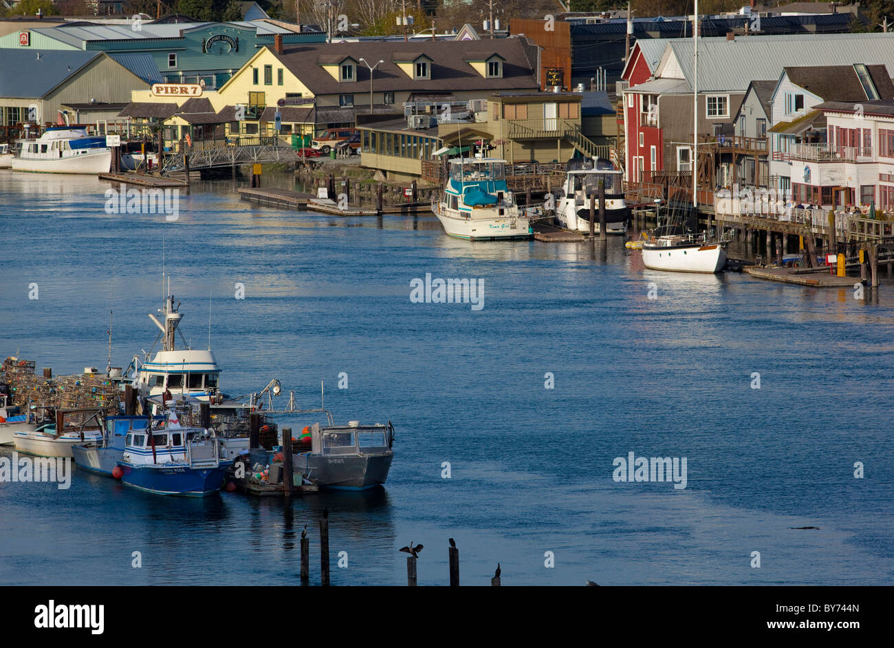 Swinomish canale, La Conner, Skagit County, Washington, Stati Uniti d'America Foto Stock