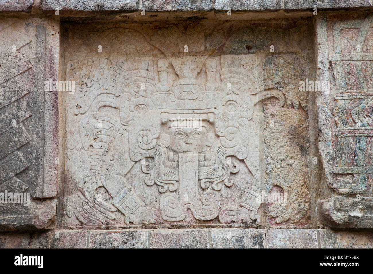 Piattaforma de Venere, Chichen Itza, Messico Foto Stock