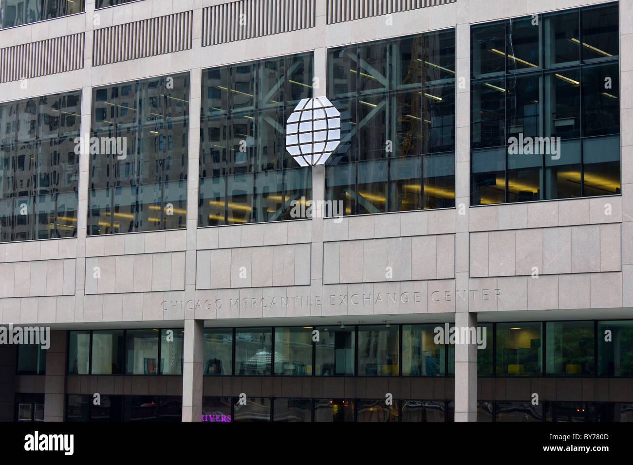 Dettaglio di Chicago Mercantile Exchange Centre, Illinois, Stati Uniti d'America Foto Stock