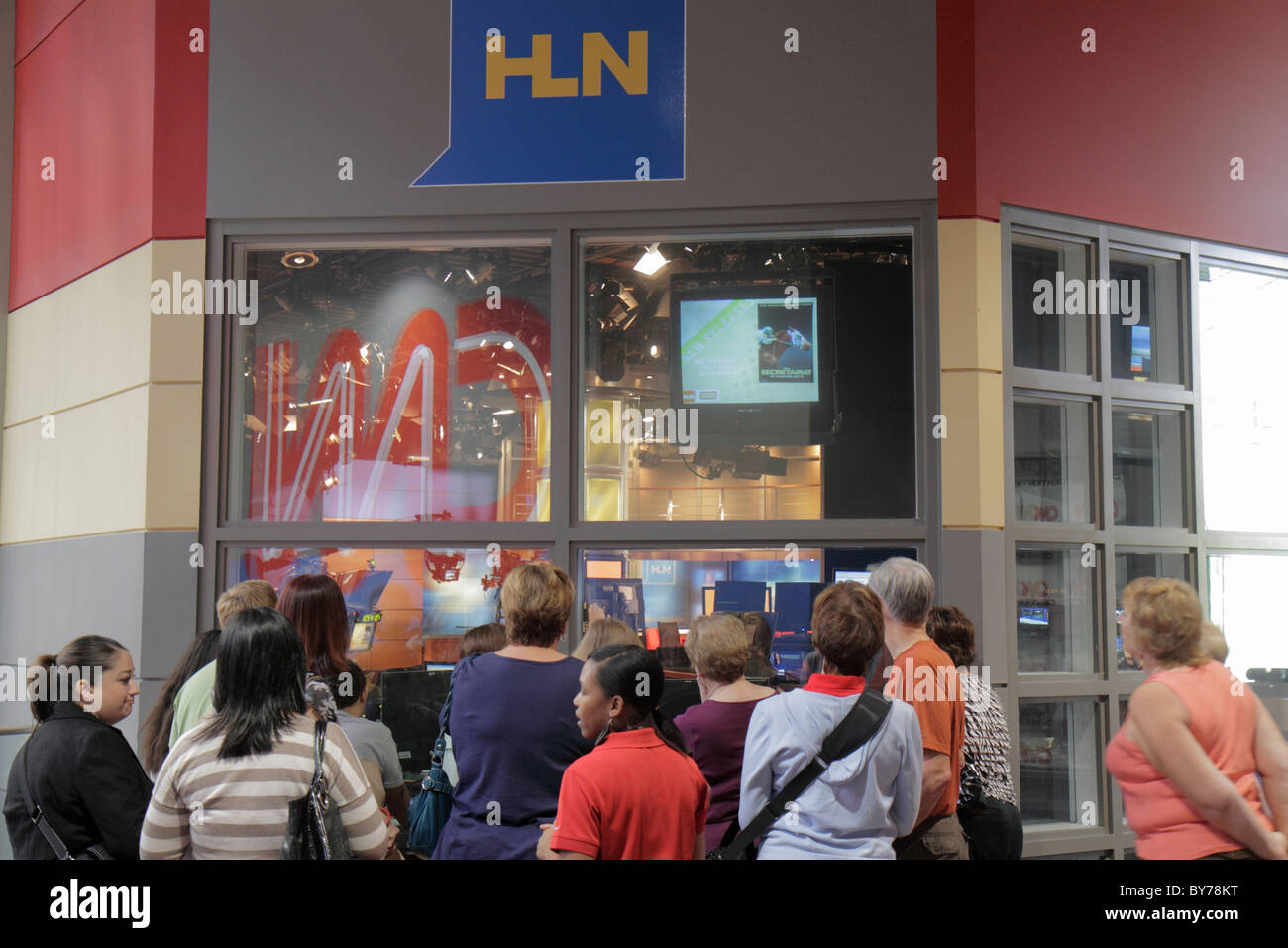 Atlanta Georgia,CNN Center,Cable News Network,notizie televisive,media,quartier generale mondiale,interni,CNN Studio Tour,Atrium,Headlines News Division, Foto Stock