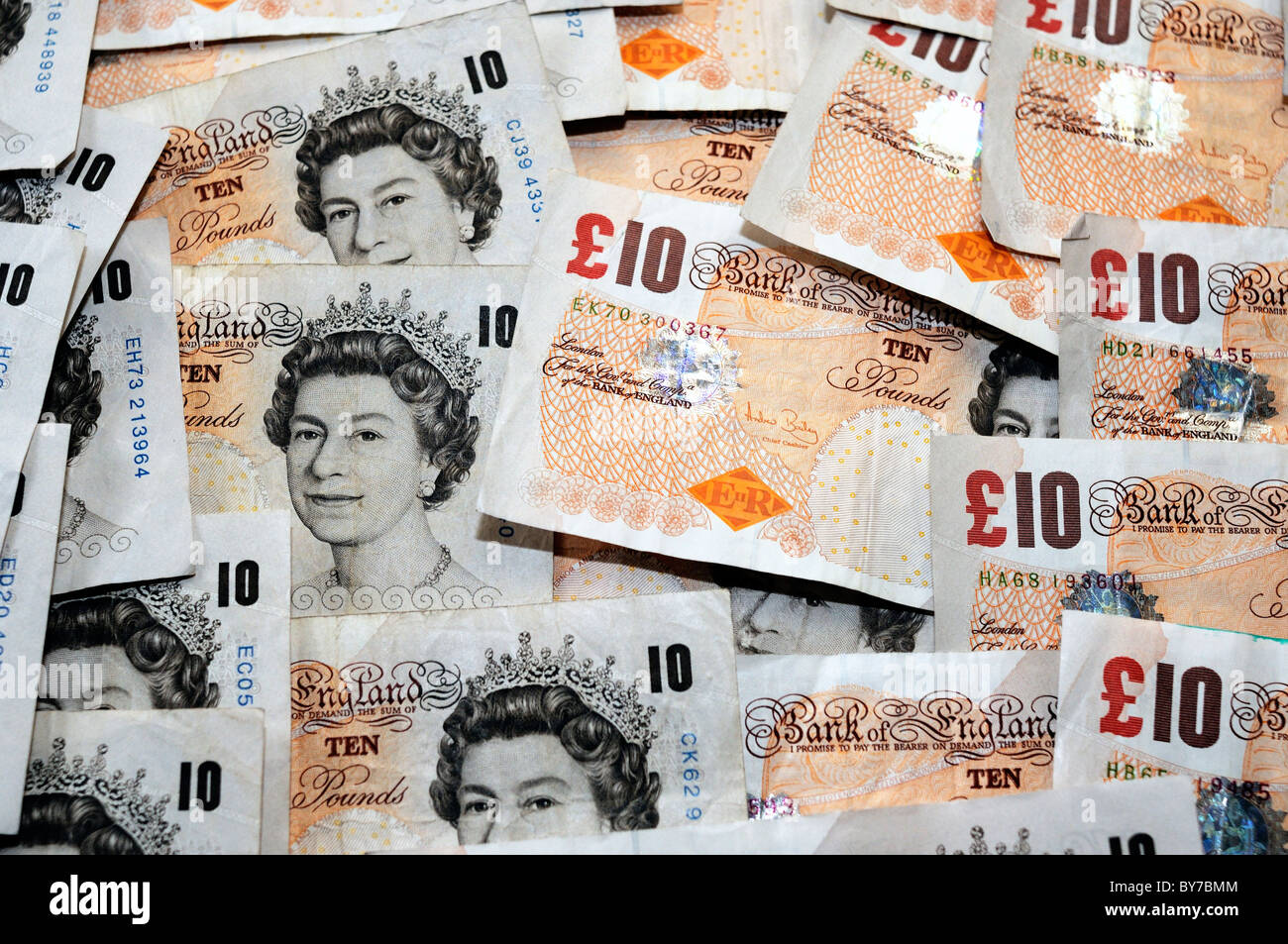 British dieci pound note. Foto Stock