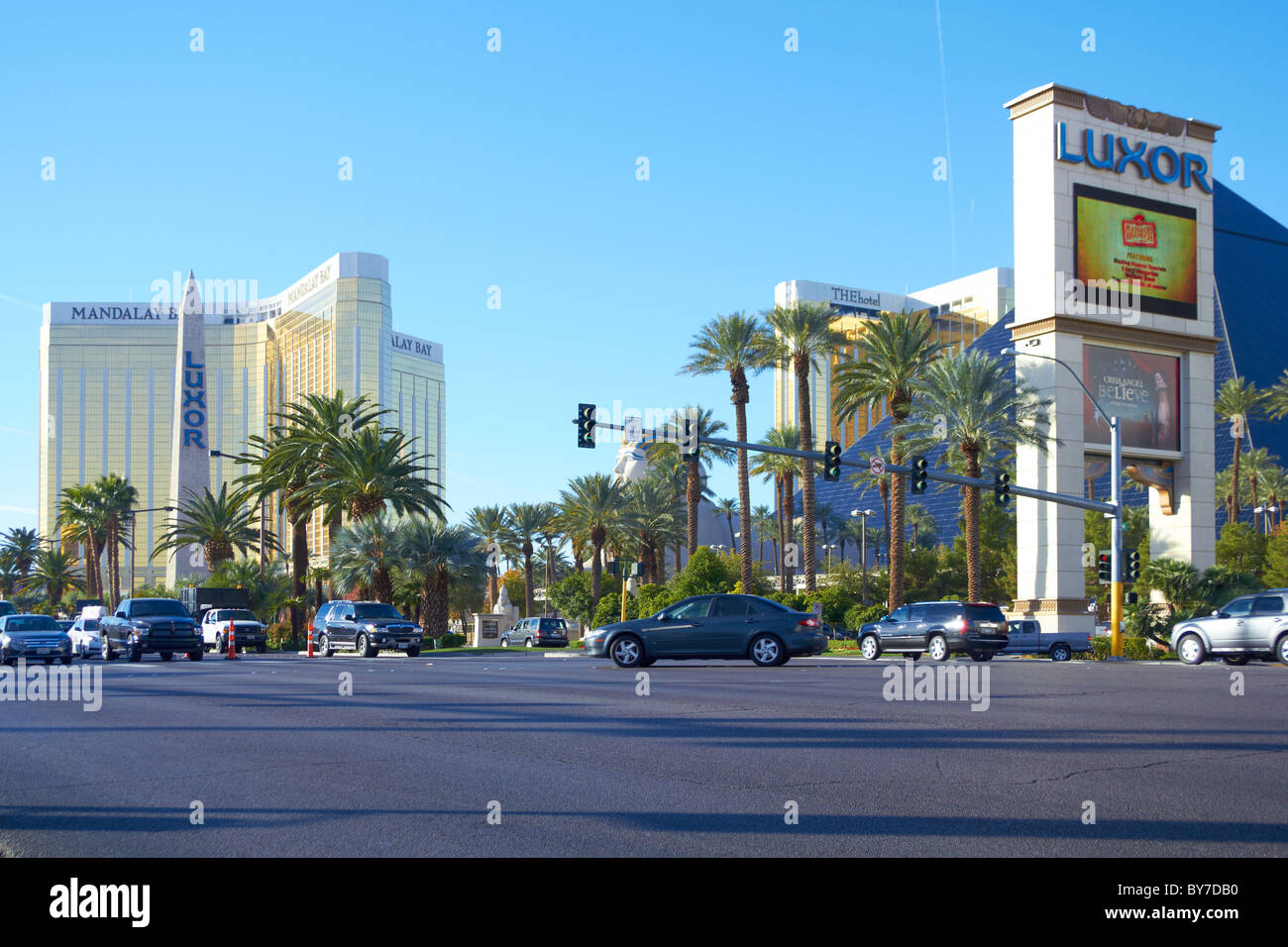 Mandalay Bay, Luxor Hotel famoso Casino - Las Vegas Boulevard - la striscia Foto Stock