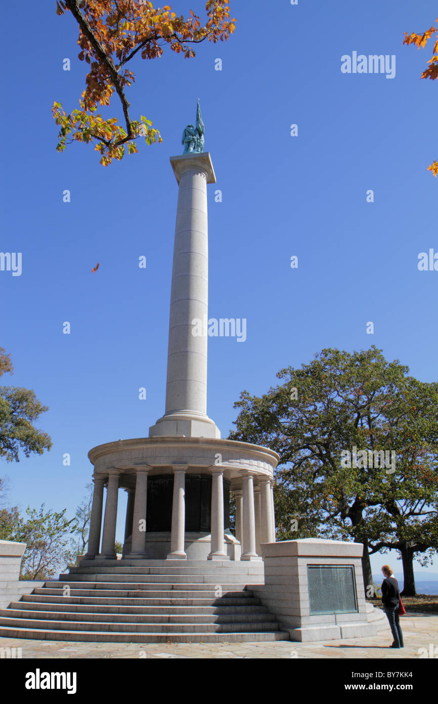 Tennessee Chattanooga, Lookout Mountain, Point Park, National Military Park, Guerra civile, campo di battaglia, New York Peace Memorial, monumento, donna donna donna donne, pl Foto Stock
