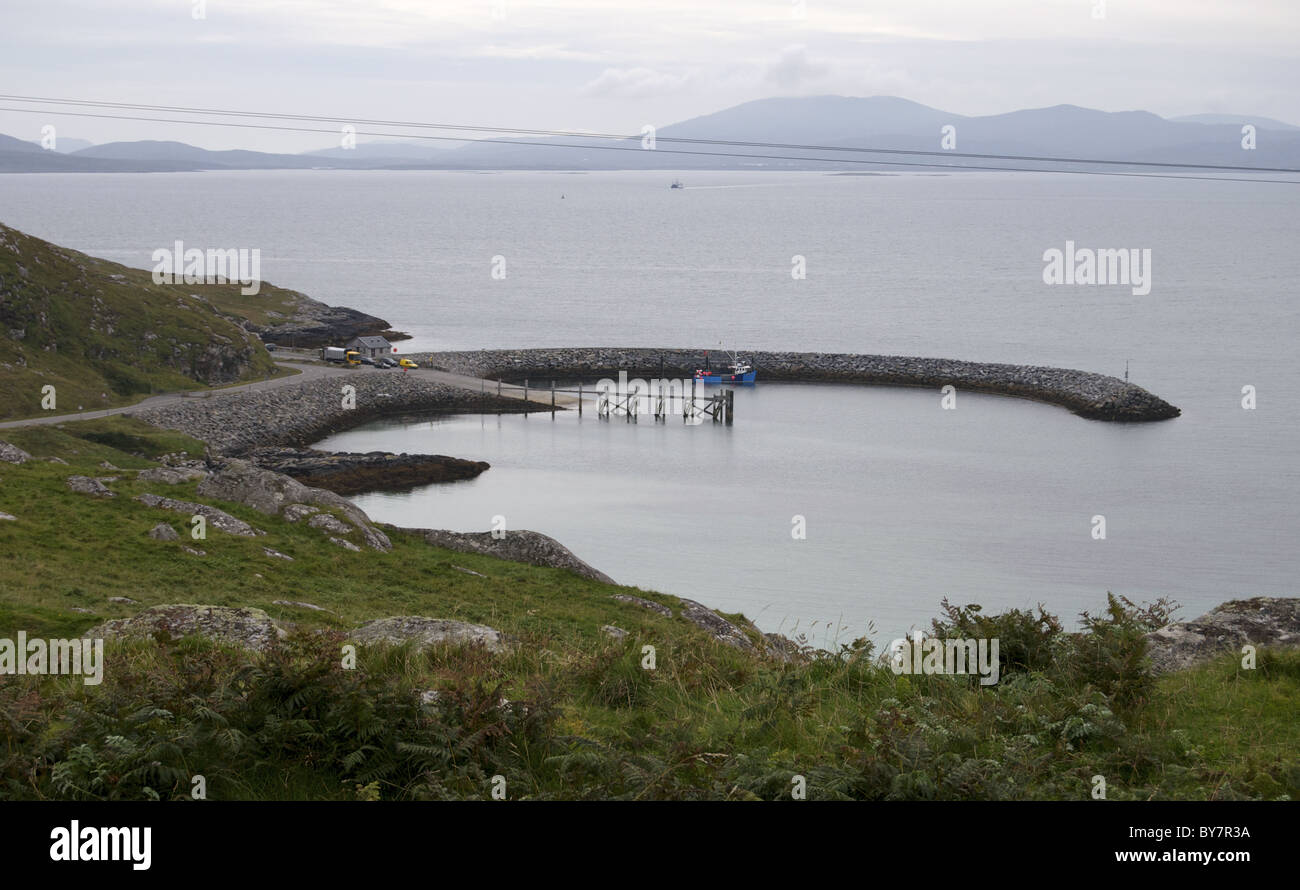 Ferry Terminal a Isola di Eriskay (Eirisgeidh), Ebridi Esterne, Scozia Foto Stock