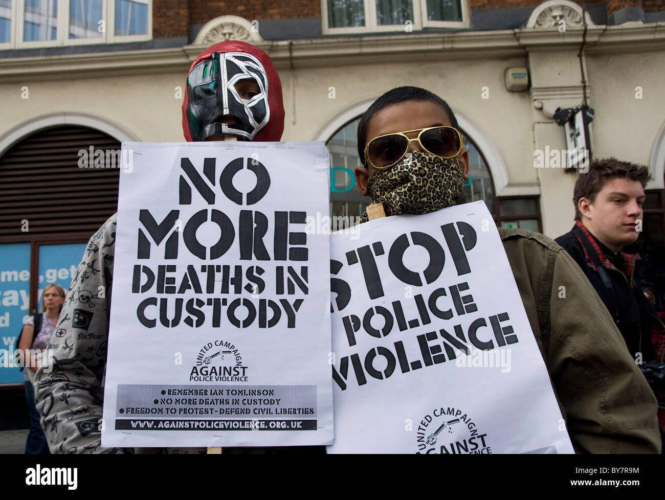 Protesta di decessi in custodia della polizia compresa quella di Sean Rigg Foto Stock