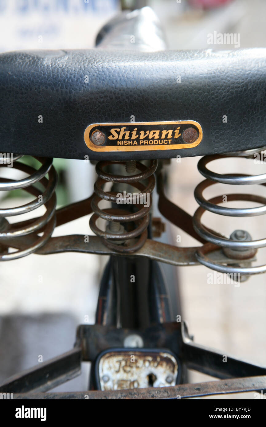 Shivani Indian black sella per bicicletta Foto Stock