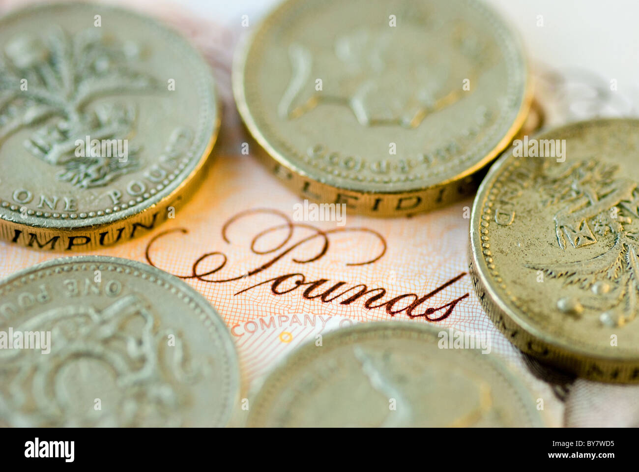 Sterline inglesi Foto Stock