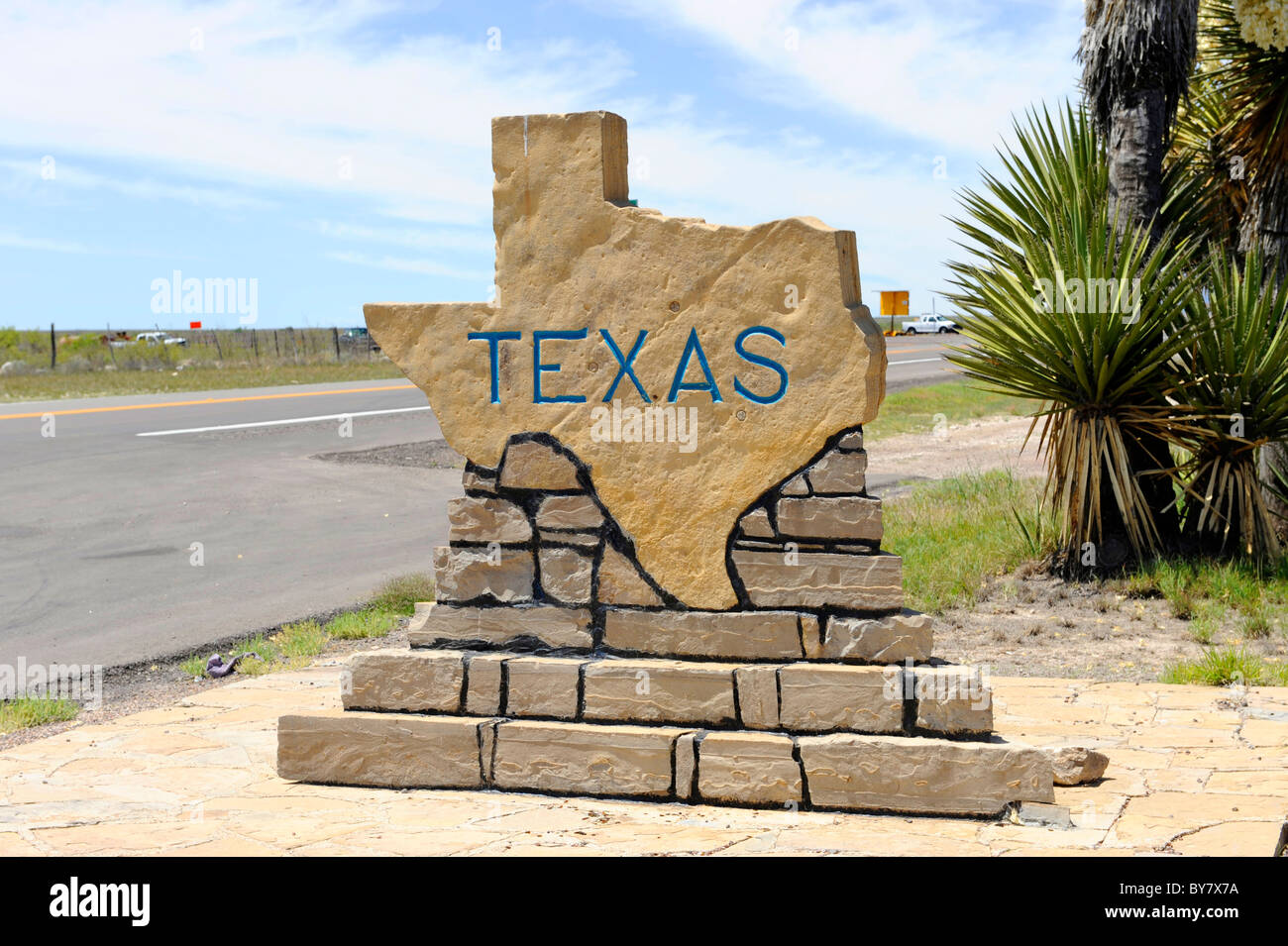 Benvenuti al segno del Texas Foto Stock