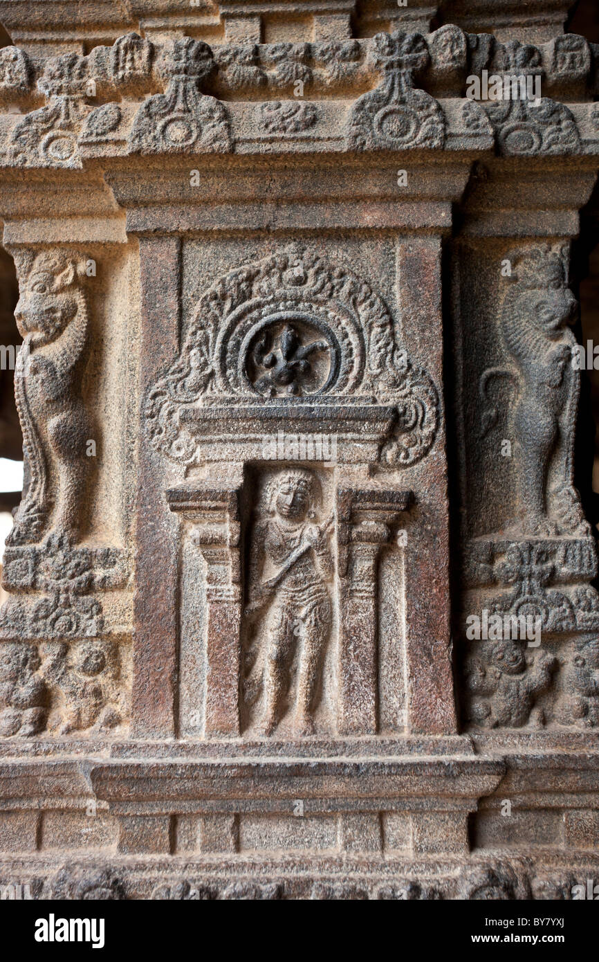 Tempio Airavatesvara situato nella città di Darasuram nei pressi di Kumbakonam in Tamil Nadu.Questo tempio costruito da Rajaraja Chola II. Foto Stock