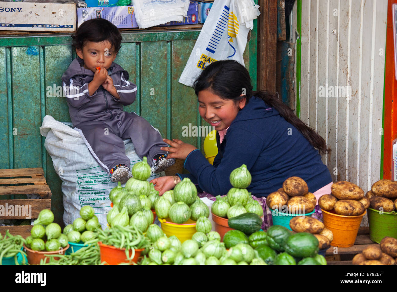 Mercado Municipal, San Cristobal de las Casas, Chiapas, Messico Foto Stock