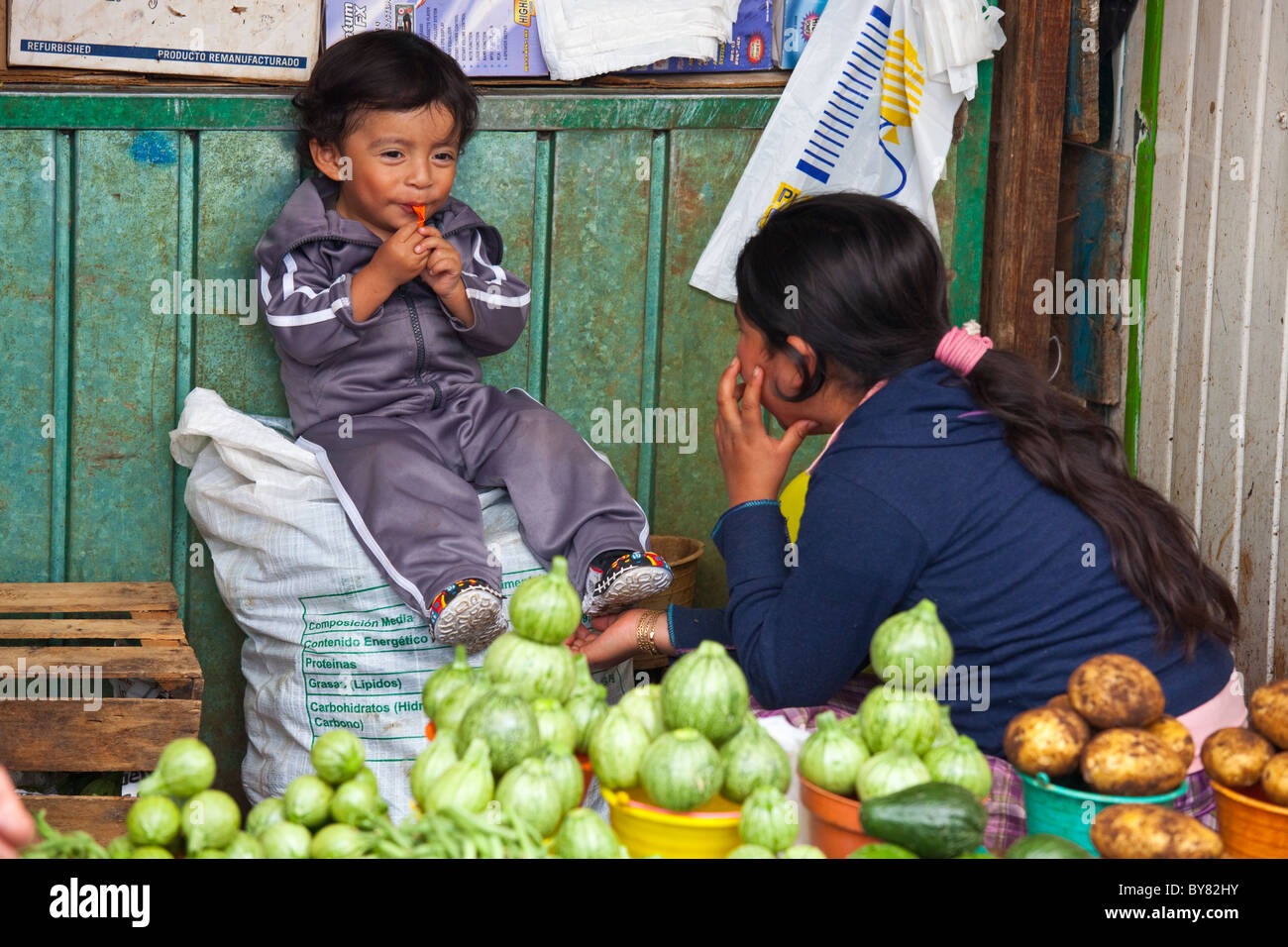 Mercado Municipal, San Cristobal de las Casas, Chiapas, Messico Foto Stock