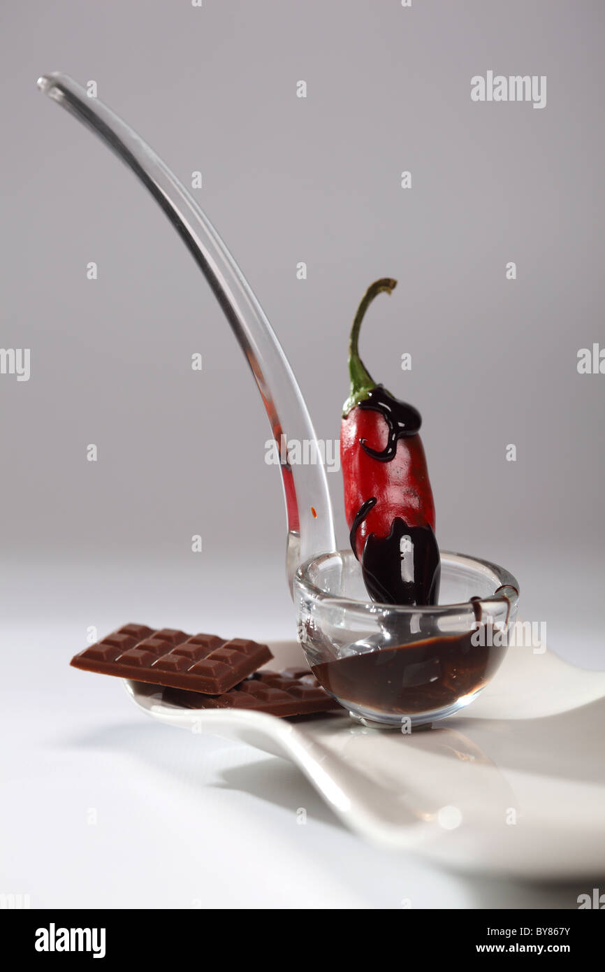 Peperoncino cioccolato peperoni Foto Stock