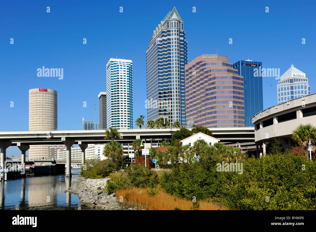 Tampa Florida litorale progetto di restauro finanziato da Southwest Florida restauro di acqua di superficie e la gestione delle acque Foto Stock