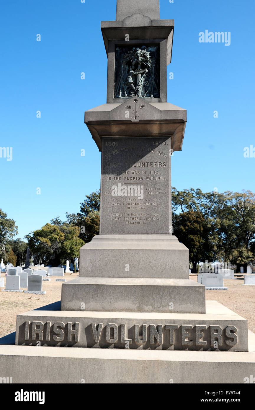 Monumento ai volontari irlandesi in guerra di 1812 Foto Stock