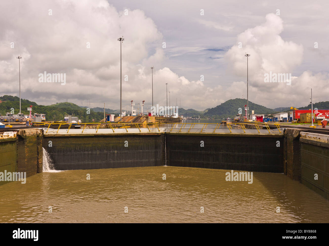 PANAMA - Miraflores Locks sul Canale di Panama. Foto Stock