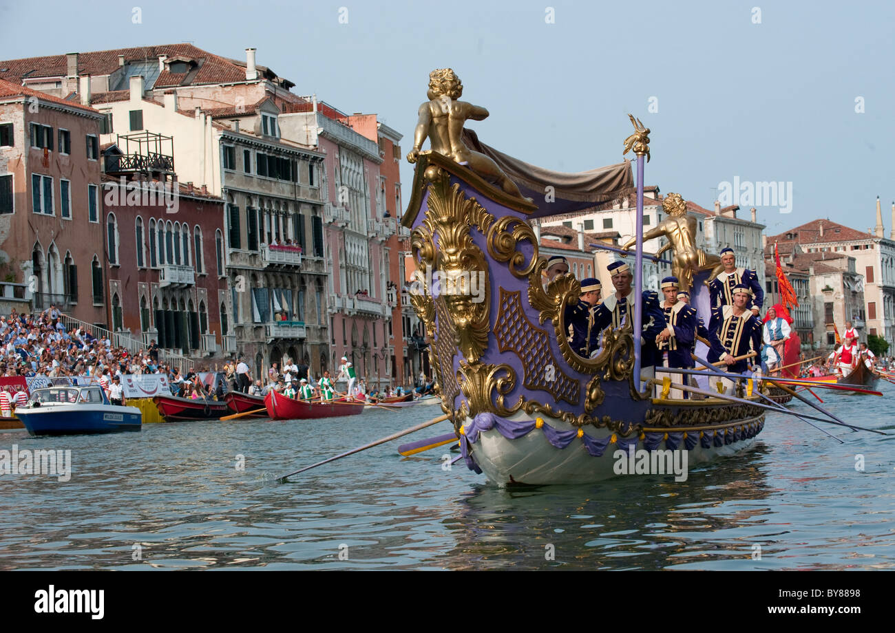Venezia Regata Storica Foto Stock