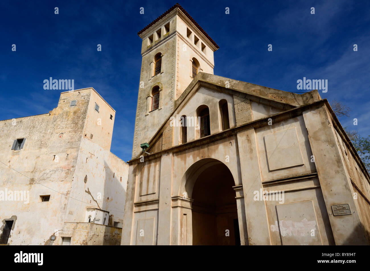 Posto al Kanissa abbandonata chiesa portoghese di El Jadida Marocco Foto Stock