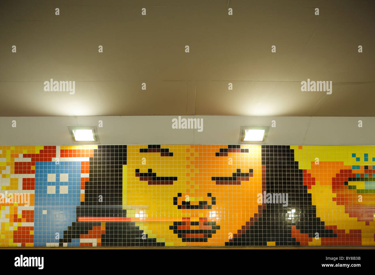 Zaandam, Olanda. Il cosiddetto Pixel Poort bicicletta Tunnel. Collegamento e Amsterdam Zaandam. Paesi Bassi Foto Stock