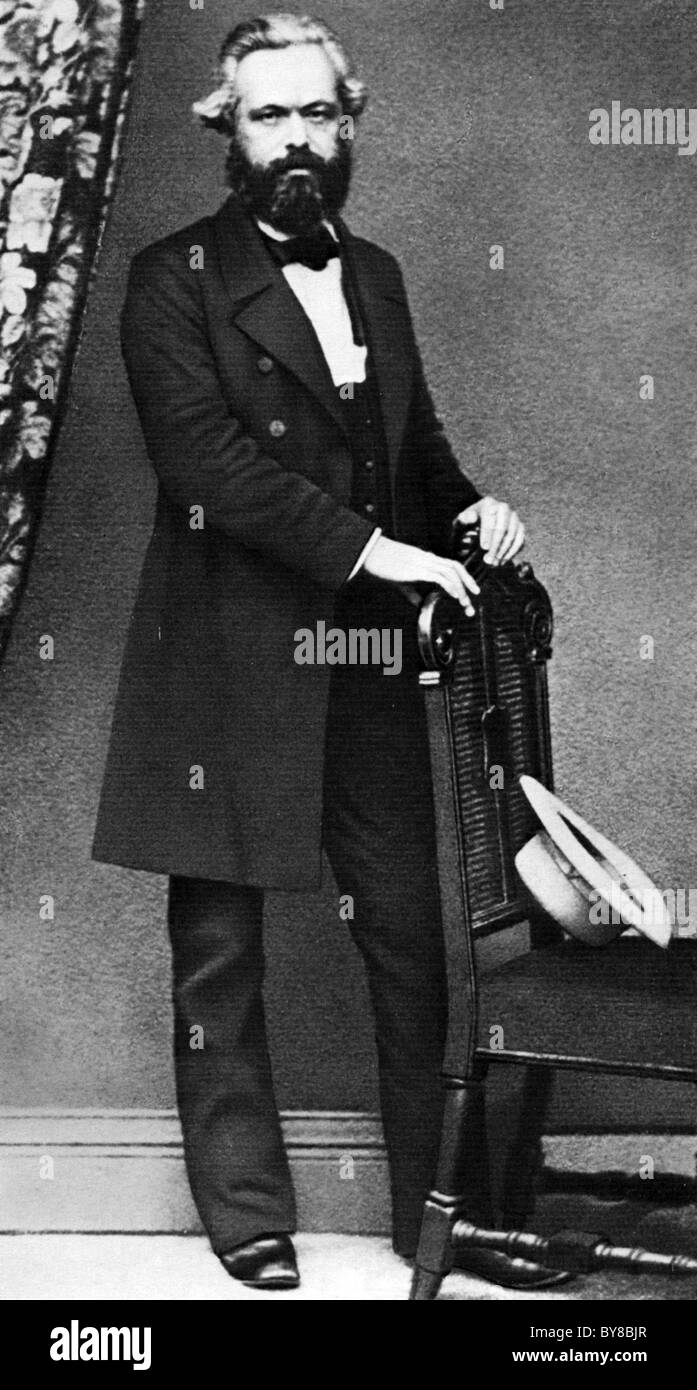 KARL MARX (1818-1883) Tedesco economista politico nel 1861 Foto Stock