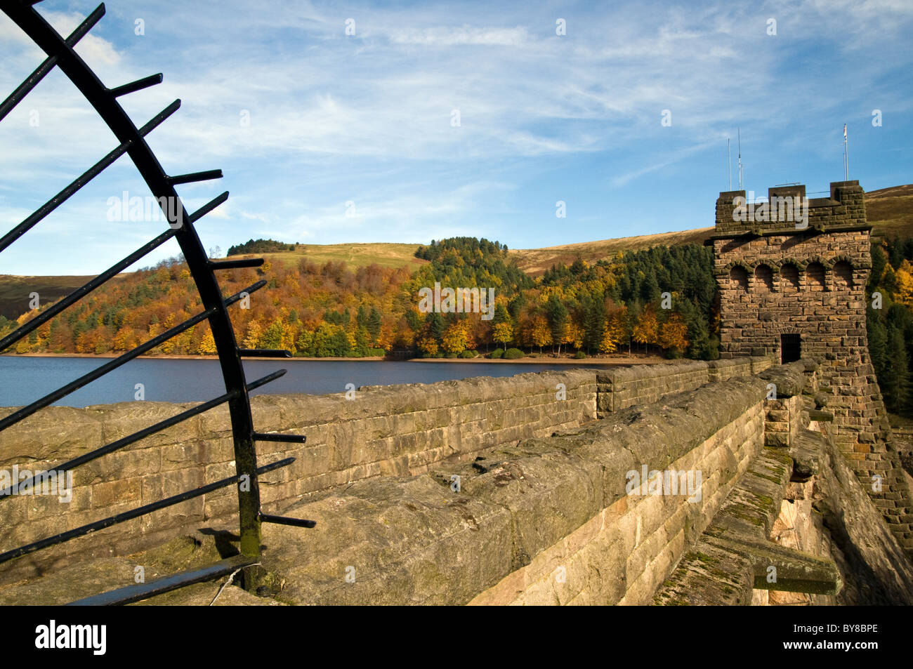 Serbatoio Derwent tardo autunno luce Foto Stock
