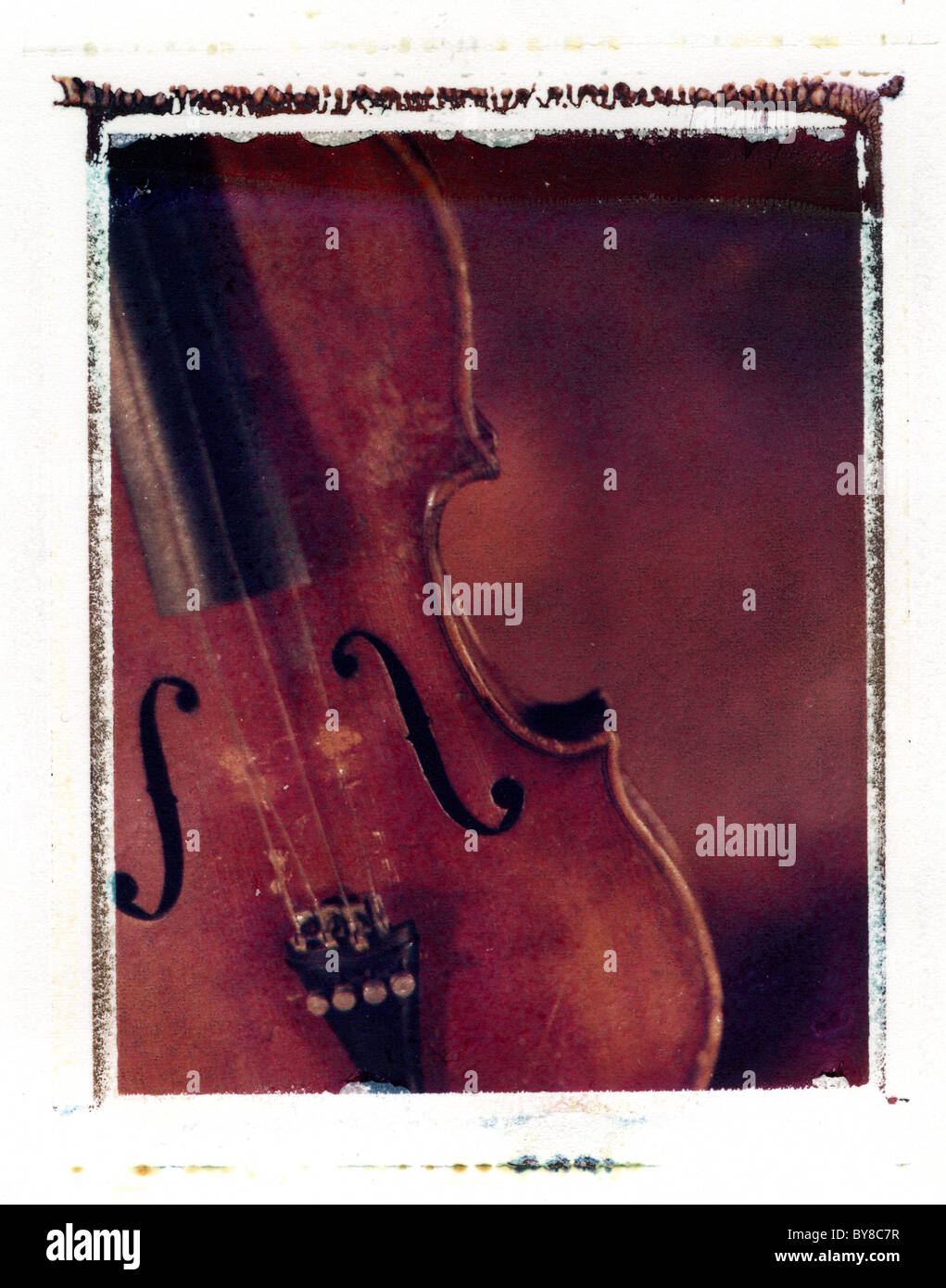 Poignant pittorica di foto di un vecchio violino Foto Stock