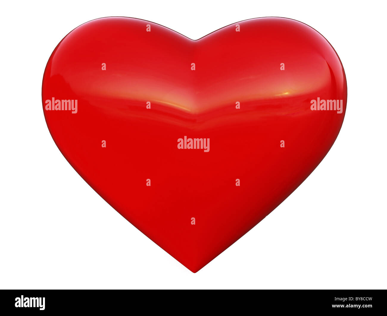 3D render di cuore rosso per San Valentino Foto Stock