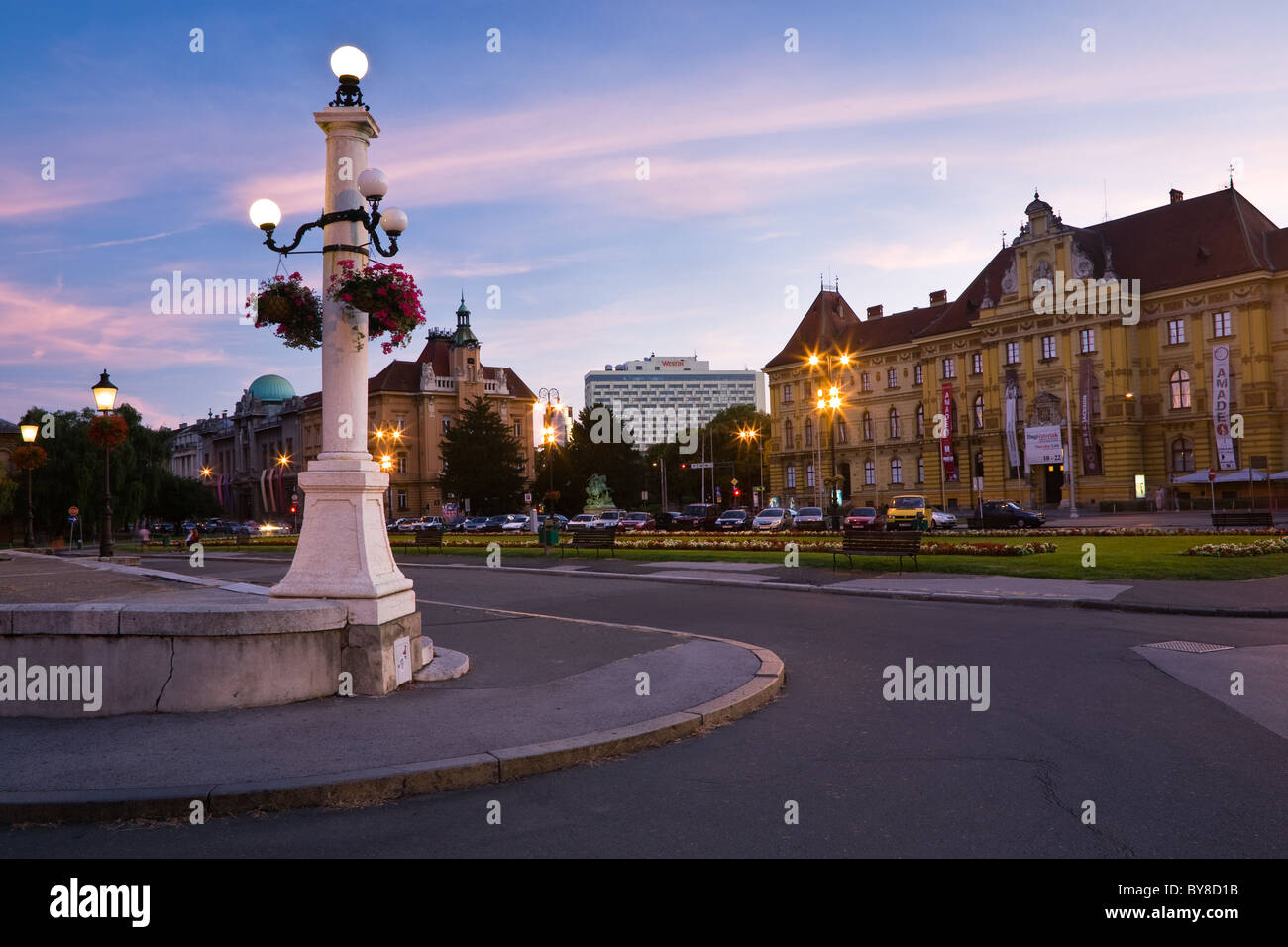 Piazza del maresciallo Tito, Zagabria, Croazia, Balcani, Europa del sud Foto Stock