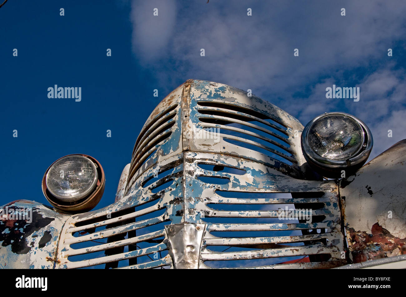 Griglia di antica auto in Santa Fe New Mexico Foto Stock