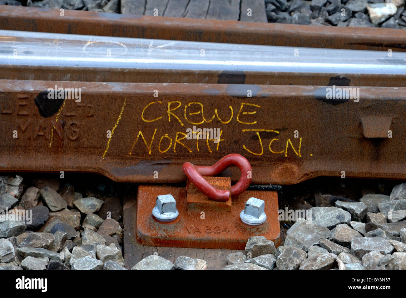 Nodo ferroviario via crewe Inghilterra del Nord Regno Unito Foto Stock